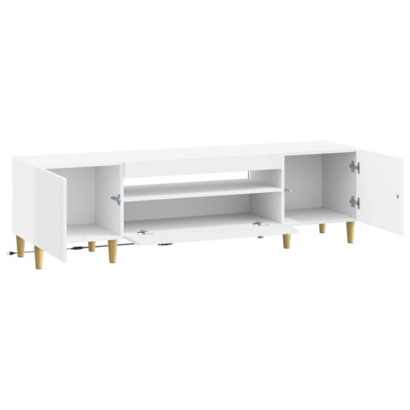 vidaXL LED TV kabinet Biela Kompozitné drevo – Obrázok 3