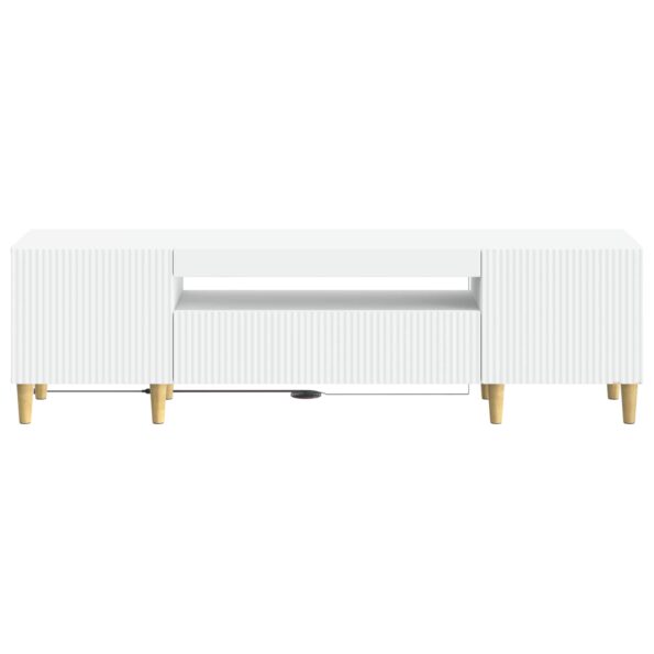 vidaXL LED TV kabinet Biela Kompozitné drevo – Obrázok 4