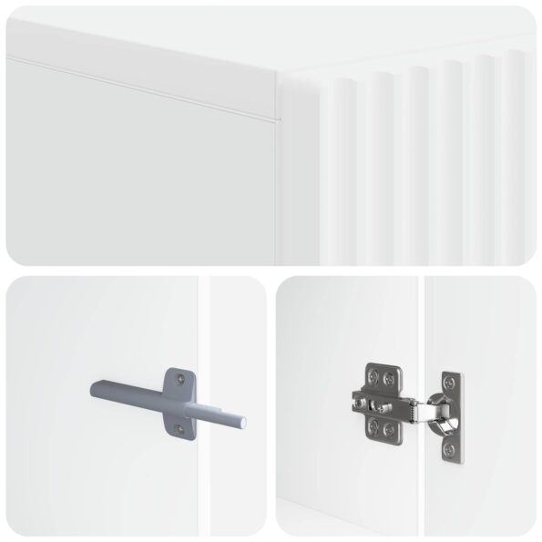 vidaXL LED TV kabinet Biela Kompozitné drevo – Obrázok 7