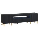 vidaXL LED TV kabinet Čierna Kompozitné drevo