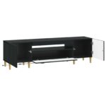 vidaXL LED TV kabinet Čierna Kompozitné drevo – Obrázok 3