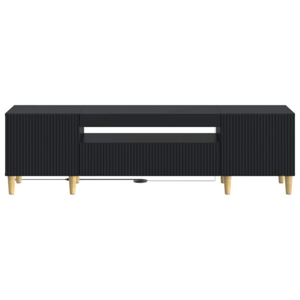vidaXL LED TV kabinet Čierna Kompozitné drevo – Obrázok 4