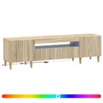 vidaXL LED TV kabinet Dub sonoma Kompozitné drevo – Obrázok 2