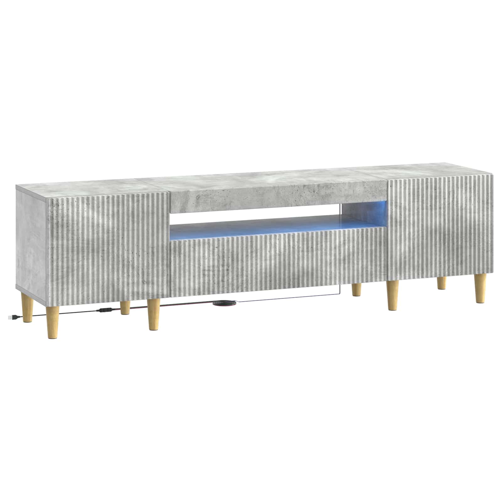 896688_1.jpg vidaXL LED TV kabinet Betónovo sivá Kompozitné drevo – Obrázok 1