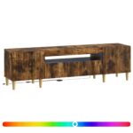 vidaXL LED TV kabinet Dymový dub Kompozitné drevo – Obrázok 2