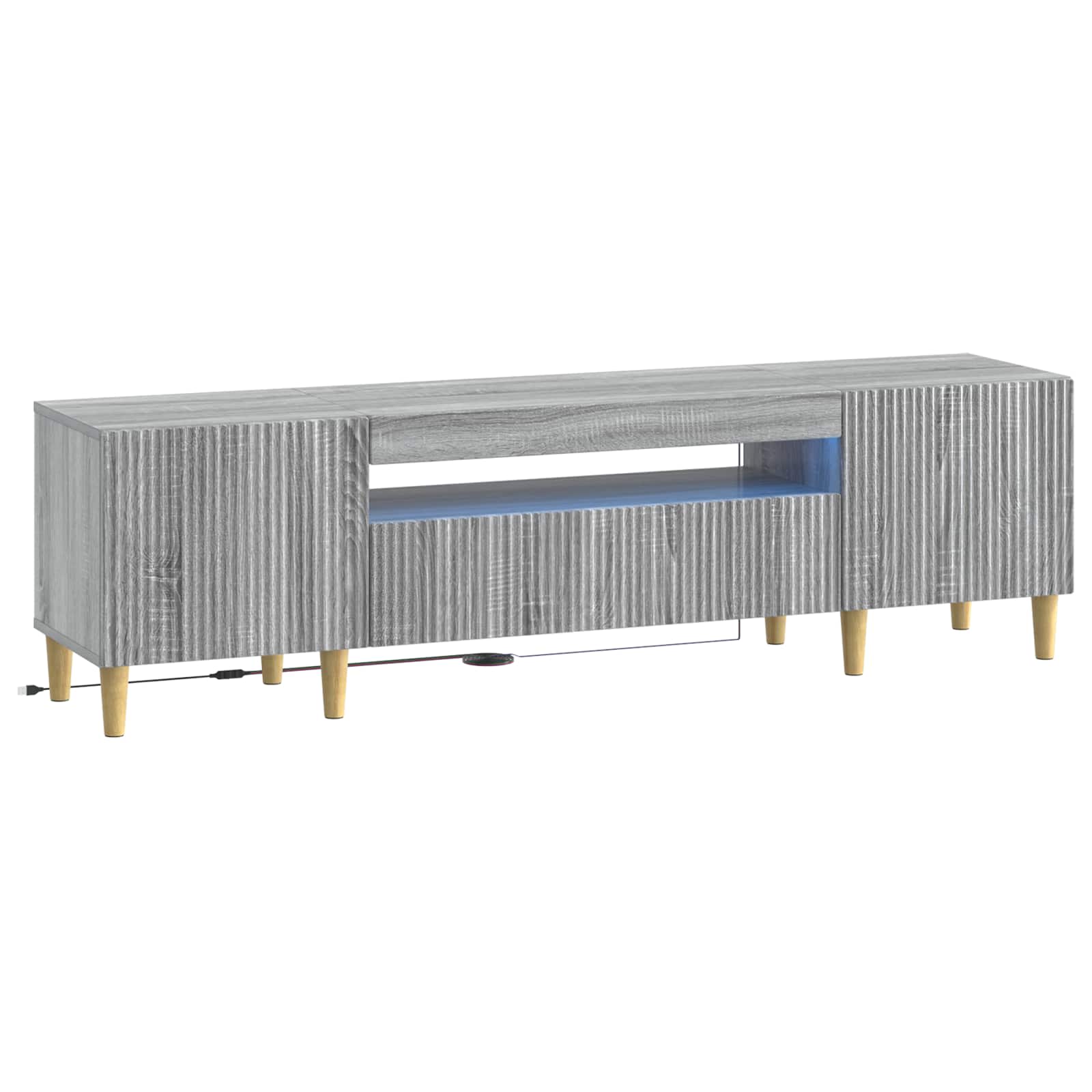 896691_1.jpg vidaXL LED TV kabinet Sivý Sonoma Kompozitné drevo – Obrázok 1