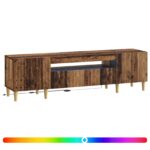 vidaXL LED TV kabinet Staré drevo Kompozitné drevo – Obrázok 2