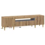 vidaXL LED TV kabinet Dub artisan Kompozitné drevo