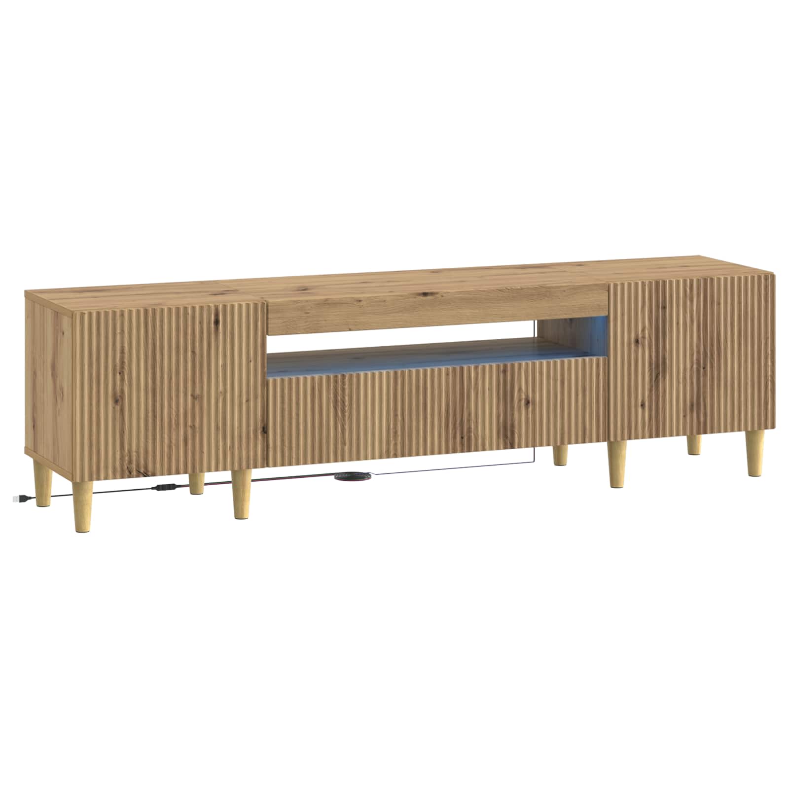 896694_1.jpg vidaXL LED TV kabinet Dub artisan Kompozitné drevo – Obrázok 1