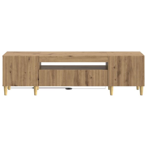 vidaXL LED TV kabinet Dub artisan Kompozitné drevo – Obrázok 4