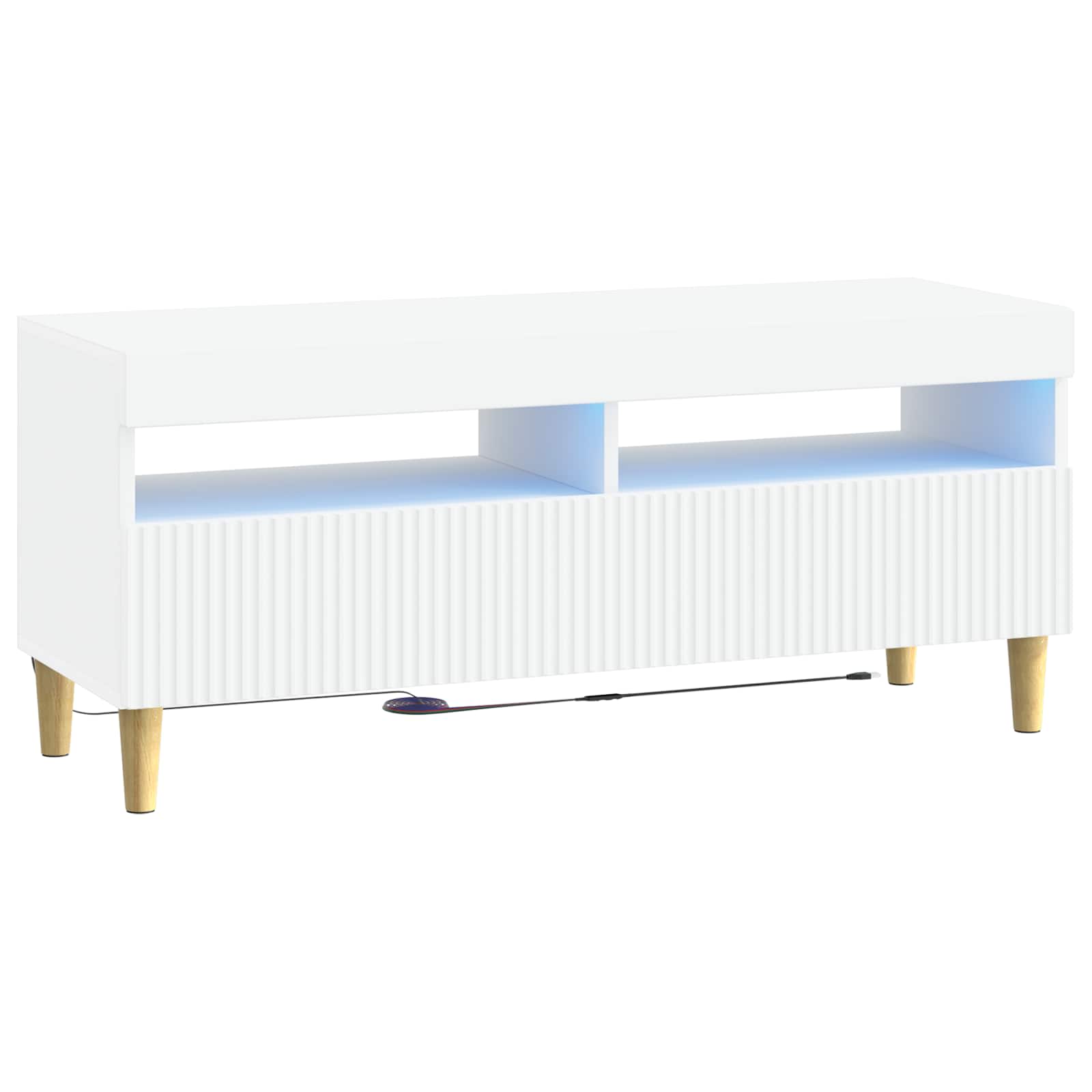 896765_1.jpg vidaXL LED TV kabinet Biela Kompozitné drevo – Obrázok 1