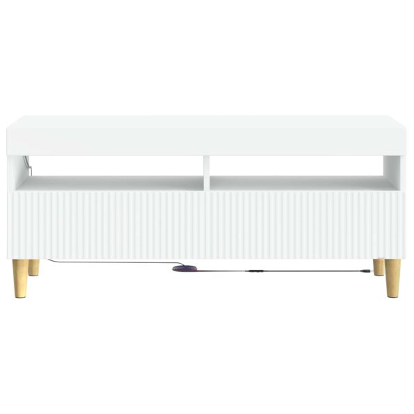 vidaXL LED TV kabinet Biela Kompozitné drevo – Obrázok 4