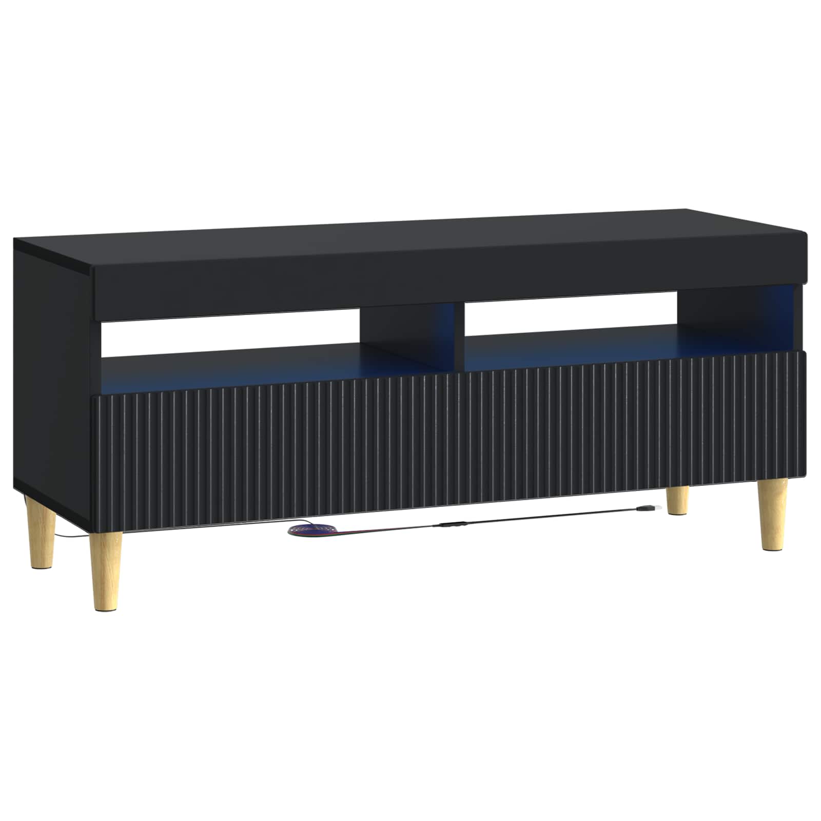 896766_1.jpg vidaXL LED TV kabinet Čierna Kompozitné drevo – Obrázok 1