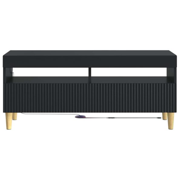 vidaXL LED TV kabinet Čierna Kompozitné drevo – Obrázok 4