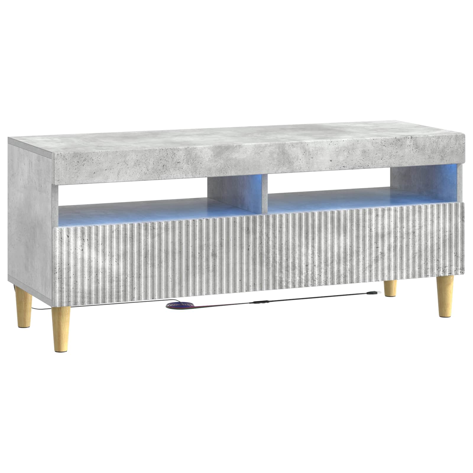 896768_1.jpg vidaXL LED TV kabinet Betónovo sivá Kompozitné drevo – Obrázok 1