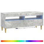 vidaXL LED TV kabinet Betónovo sivá Kompozitné drevo – Obrázok 2