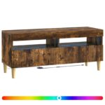 vidaXL LED TV kabinet Dymový dub Kompozitné drevo – Obrázok 2