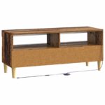 vidaXL LED TV kabinet Staré drevo Kompozitné drevo – Obrázok 6