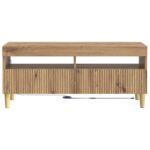 vidaXL LED TV kabinet Dub artisan Kompozitné drevo – Obrázok 4