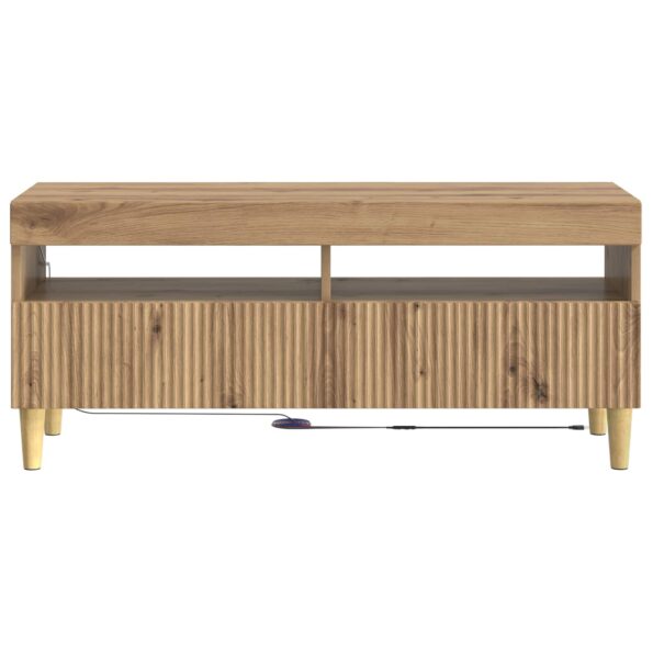 vidaXL LED TV kabinet Dub artisan Kompozitné drevo – Obrázok 4