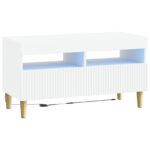 vidaXL LED TV kabinet Biela Kompozitné drevo
