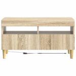 vidaXL LED TV kabinet Dub sonoma Kompozitné drevo – Obrázok 4