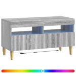 vidaXL LED TV kabinet Sivý Sonoma Kompozitné drevo – Obrázok 2