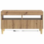 vidaXL LED TV kabinet Dub artisan Kompozitné drevo – Obrázok 4