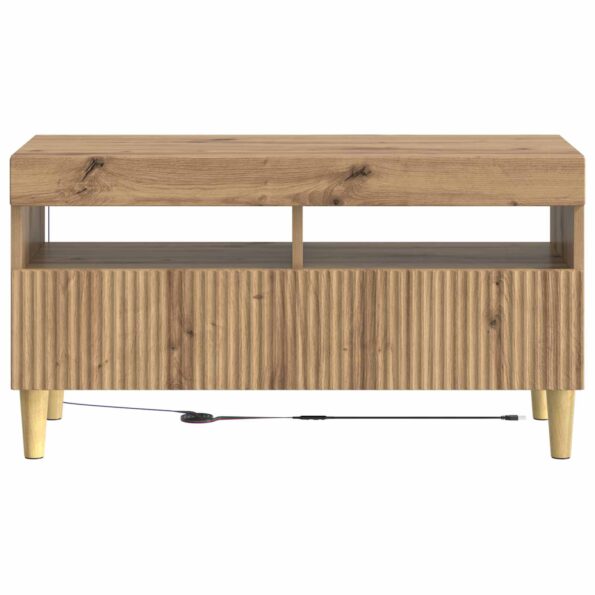 vidaXL LED TV kabinet Dub artisan Kompozitné drevo – Obrázok 4