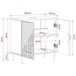 vidaXL Kúpeľňová skrinka pod umývadlo HAARLEM Dymový dub – Obrázok 9