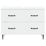 vidaXL Kúpeľňová skrinka pod umývadlo HAARLEM Biela 82 x 41 x 58,5 cm – Obrázok 3