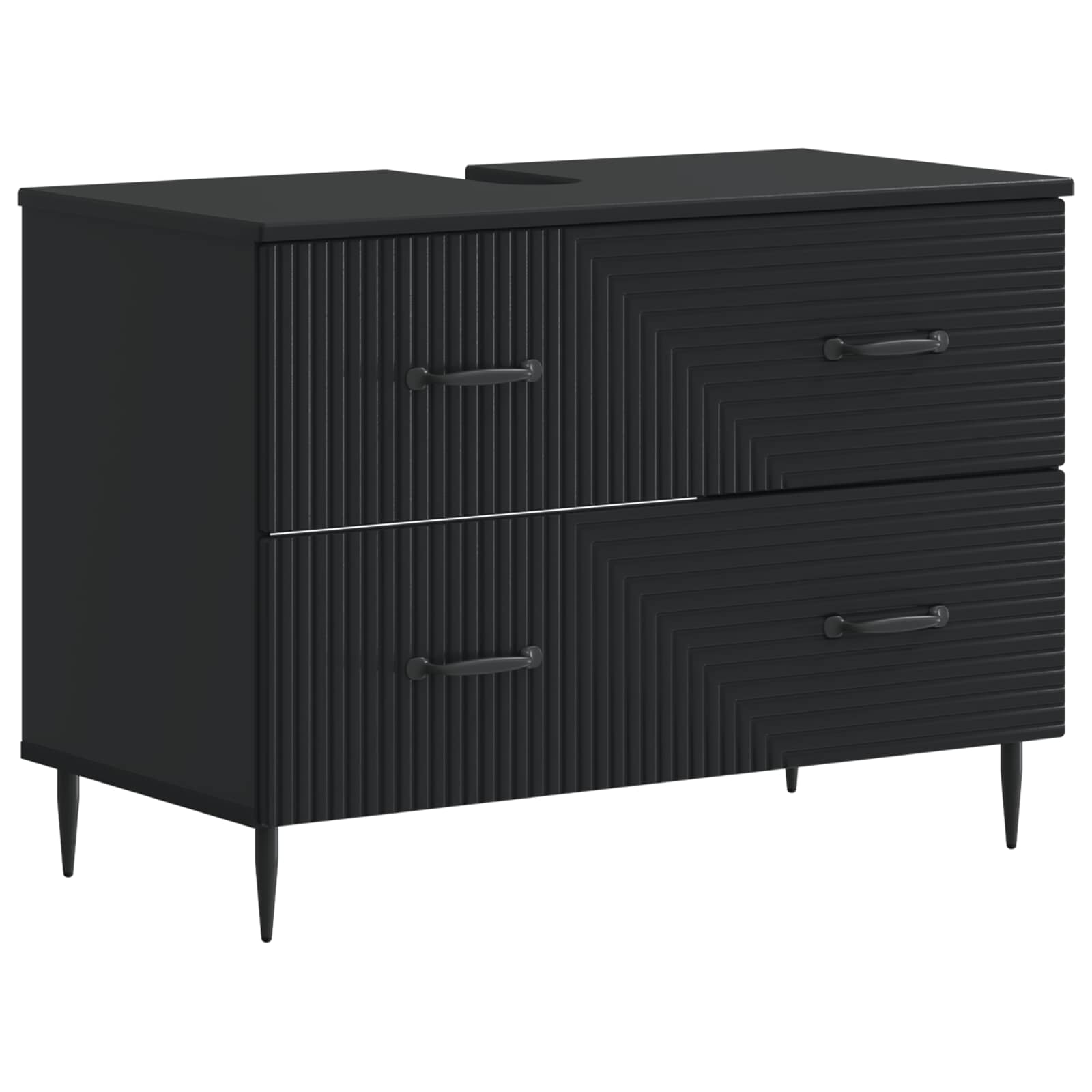896796_1.jpg vidaXL Kúpeľňová skrinka pod umývadlo HAARLEM Čierna 82 x 41 x 58,5 cm – Obrázok 1