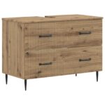 vidaXL Kúpeľňová skrinka pod umývadlo HAARLEM Dub artisan