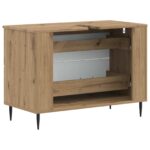vidaXL Kúpeľňová skrinka pod umývadlo HAARLEM Dub artisan – Obrázok 5