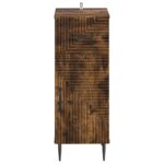 vidaXL Kúpeľňová úložná skriňa HAARLEM Dymový dub 30 x 31 x 80 cm – Obrázok 3