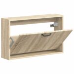 vidaXL Nástenný botník HAARLEM 71 x 17 x 43 cm Kompozitné drevo – Obrázok 2