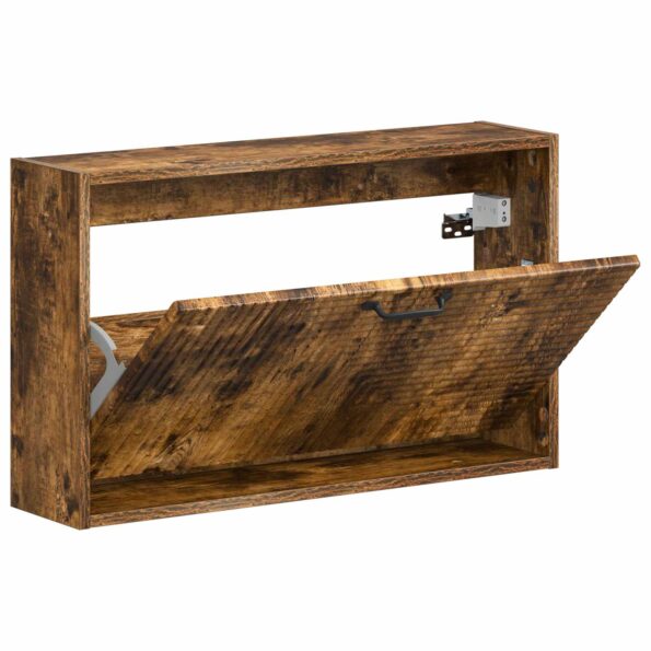 vidaXL Nástenný botník HAARLEM 71 x 17 x 43 cm Kompozitné drevo – Obrázok 2