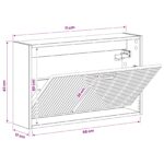 vidaXL Nástenný botník HAARLEM 71 x 17 x 43 cm Kompozitné drevo – Obrázok 8