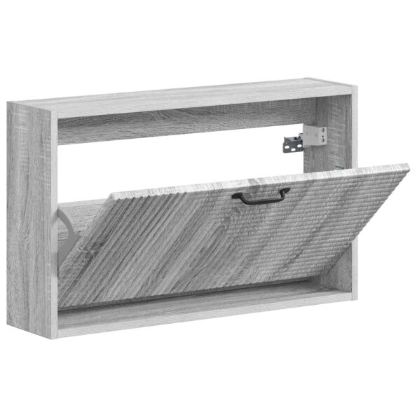 vidaXL Nástenný botník HAARLEM 71 x 17 x 43 cm Kompozitné drevo – Obrázok 2