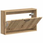 vidaXL Nástenný botník HAARLEM 71 x 17 x 43 cm Kompozitné drevo – Obrázok 2