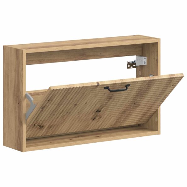 vidaXL Nástenný botník HAARLEM 71 x 17 x 43 cm Kompozitné drevo – Obrázok 2