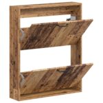 vidaXL Nástenný botník HAARLEM 71 x 17 x 86 cm Kompozitné drevo – Obrázok 2
