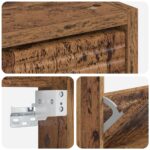 vidaXL Nástenný botník HAARLEM 71 x 17 x 86 cm Kompozitné drevo – Obrázok 6