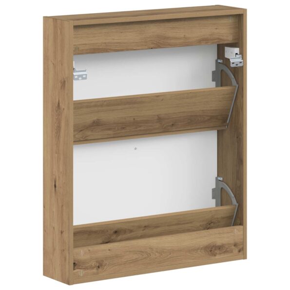 vidaXL Nástenný botník HAARLEM 71 x 17 x 86 cm Kompozitné drevo – Obrázok 5