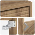 vidaXL Nástenný botník HAARLEM 71 x 17 x 86 cm Kompozitné drevo – Obrázok 6