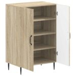 vidaXL Skriňa na topánky HAARLEM 59,5 x 39,5 x 89,5 cm Dub sonoma – Obrázok 2