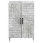vidaXL Skriňa na topánky HAARLEM 59,5 x 39,5 x 89,5 cm Betónovo sivá – Obrázok 3