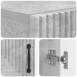 vidaXL Skriňa na topánky HAARLEM 59,5 x 39,5 x 89,5 cm Betónovo sivá – Obrázok 6