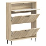 vidaXL Skriňa na topánky HAARLEM 78 x 24 x 103 cm Kompozitné drevo – Obrázok 2