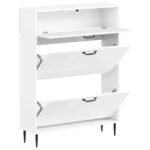 vidaXL Skriňa na topánky HAARLEM 78 x 24 x 103 cm Kompozitné drevo – Obrázok 2